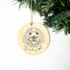 Christmas Lucky Doodle Christmas Ornament, Christmas Gift, Circle Ornament