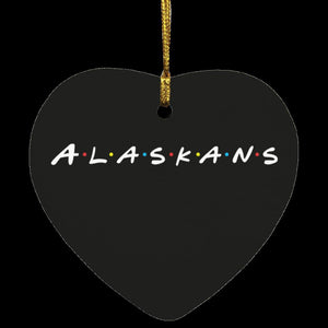 Alaskans Heart Ornament, Christmas Ornament, Christmas Gift