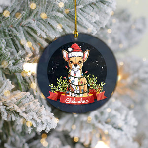 Chihuahua Dog Santa Claus, Christmas Ornament, Christmas Gift