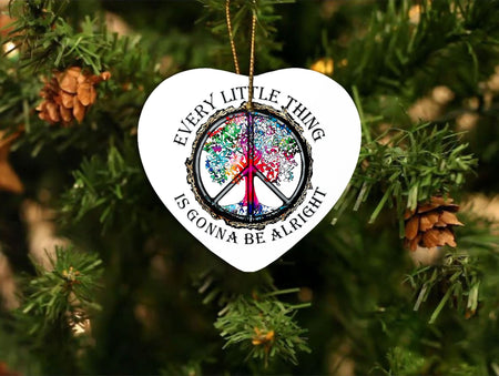 Hippie Tree, Every Little Thing Is Gonna Be Alright, Christmas Ornament, Christmas Gift
