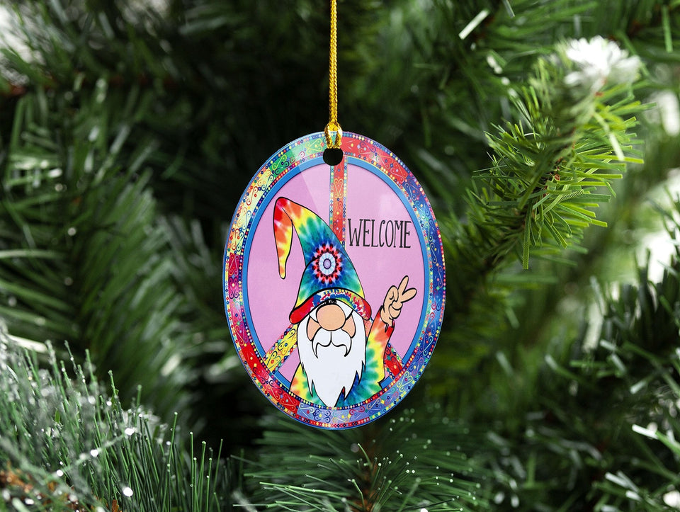 Hippie Santa Claus, Christmas Ornament, Christmas Gift