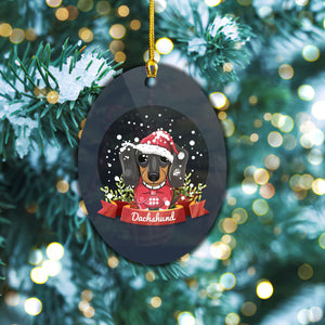 Dachshund Dog Santa Claus, Christmas Ornament, Christmas Gift