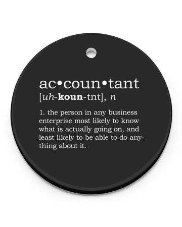 Accountant Definition Circle Ornament, Christmas Ornament, Christmas Gift