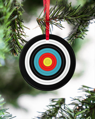 Archer Archery Bullseye Circle Ornament, Christmas Ornament, Christmas Gift