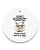 Grumpy Respiratory Therapist Thou Shalt Not Try Me Circle Ornament, Christmas Ornament, Christmas Gift