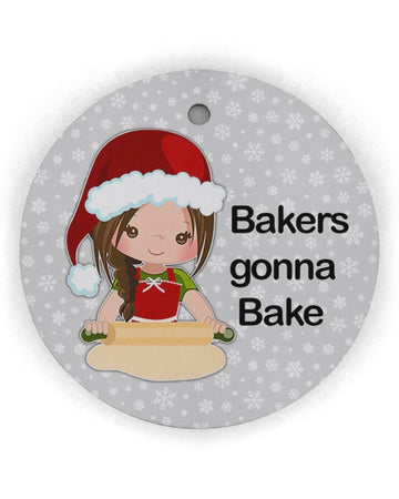 Baking Gift Circle Ornament, Christmas Ornament, Christmas Gift