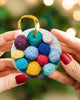 Crochet And Knitting Colorful Wool Yarn Balls Circle Ornament, Christmas Ornament, Christmas Gift