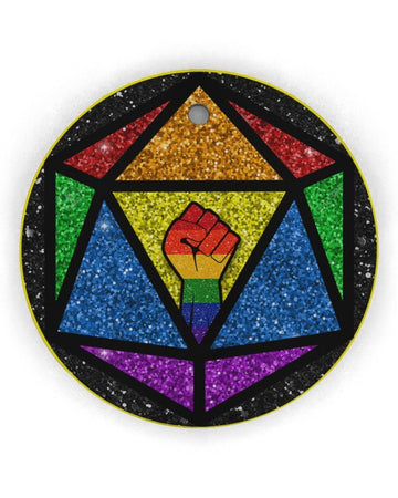 Dnd Lgbt Ceramic Ornament Circle Ornament, Christmas Ornament, Christmas Gift