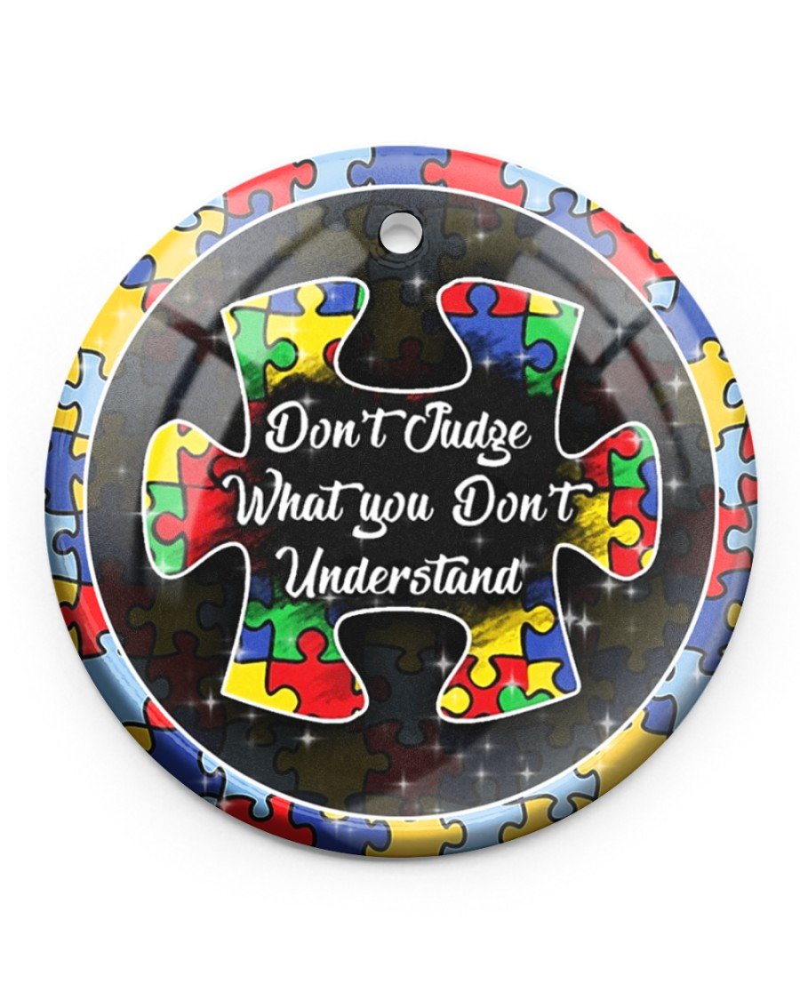Don't Judge Ornament Circle Ornament, Christmas Ornament, Christmas Gift
