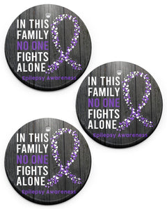 Epilepsy Awareness Circle Ornament Circle Ornament, Christmas Ornament, Christmas Gift