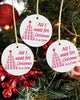 All I Want For Christmas Is A Cure Ornament Circle Ornament, Christmas Ornament, Christmas Gift