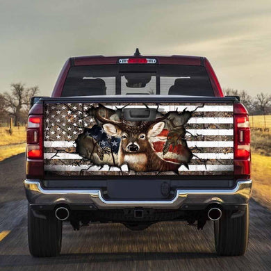 Deer Hunting American truck Tailgate Decal Sticker Wrap Mother's Day Father's Day Camping Hunting Wrap Decals For Trucks