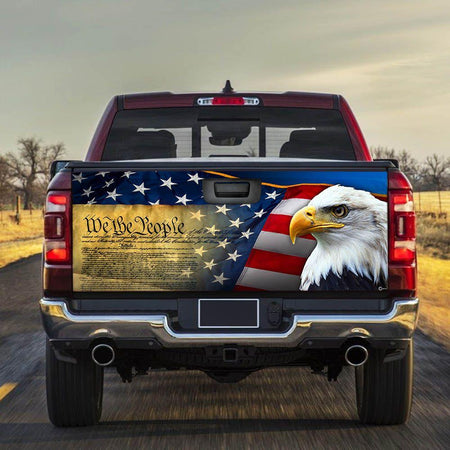 Patriotic Eagle truck Tailgate Decal Sticker Wrap Mother's Day Father's Day Camping Hunting High Quality Gift Idea Tailgate Wrap Decals For Trucks