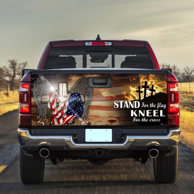 Patriotic Cross American truck Tailgate Decal Sticker Wrap Mother's Day Father's Day Camping Hunting Wrap Decals For Trucks