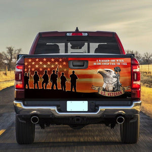 I Walked The Walk So You Could Talk The Talk Veterans truck Tailgate Decal Sticker Wrap Mother's Day Father's Day Camping Hunting Wrap Decals For Trucks