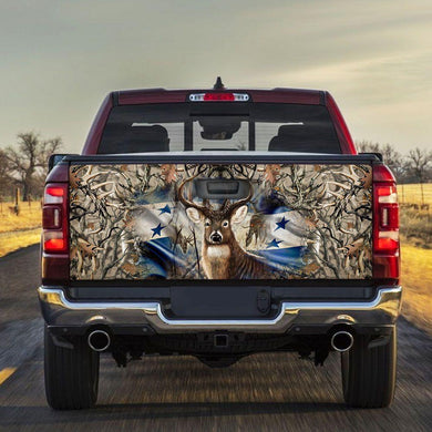 Honduras Flag Deer truck Tailgate Decal Sticker Wrap Mother's Day Father's Day Camping Hunting Wrap Decals For Trucks