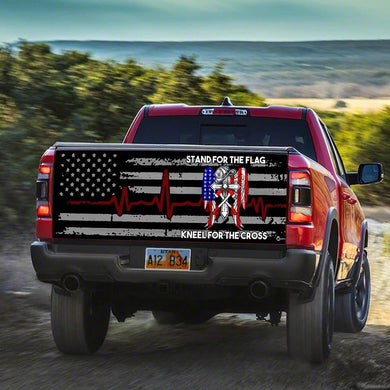 Thin Red Line truck Tailgate Decal Sticker Wrap Mother's Day Father's Day Camping Hunting High Quality Gift Idea Tailgate Wrap Decals For Trucks