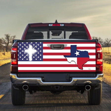 God Bless Texas truck Tailgate Decal Sticker Wrap Mother's Day Father's Day Camping Hunting Wrap Decals For Trucks