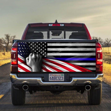 The Thin Blue Line truck Tailgate Decal Sticker Wrap Camping Hunting Wrap Decals For Trucks