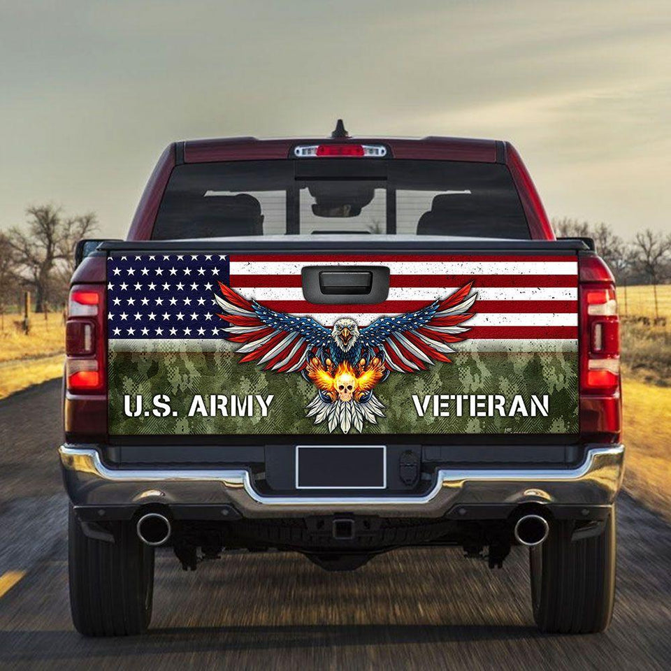 U.s. Veterans truck Tailgate Decal Sticker Wrap Mother's Day Father's Day Camping Hunting Wrap Decals For Trucks