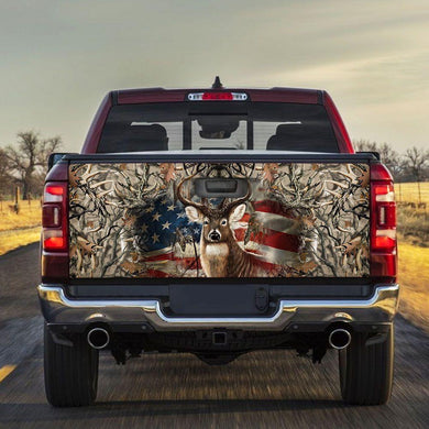 Deer American truck Tailgate Decal Sticker Wrap Mother's Day Father's Day Camping Hunting High Quality Gift Idea Tailgate Wrap Decals For Trucks