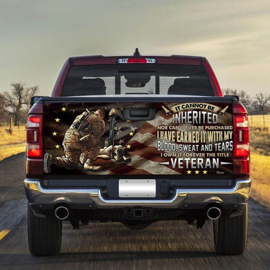 Proud United States Veterans truck Tailgate Decal Sticker Wrap Mother's Day Father's Day Camping Hunting High Quality Gift Idea Tailgate Wrap Decals For Trucks