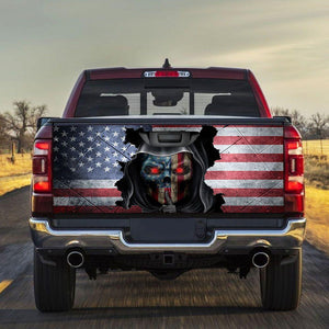 Skull American truck Tailgate Decal Sticker Wrap Mother's Day Father's Day Camping Hunting Wrap Decals For Trucks