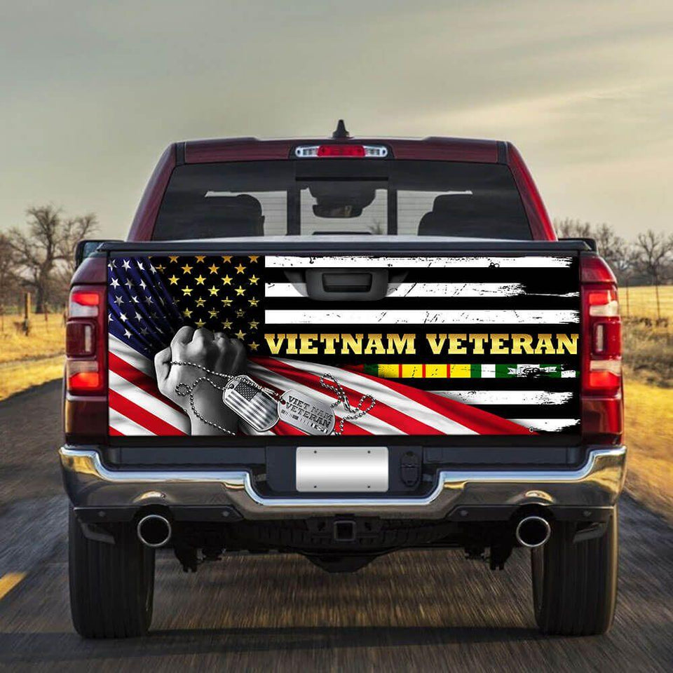 Vietnam Veteran. American truck Tailgate Decal Sticker Wrap Mother's Day Father's Day Camping Hunting Wrap Decals For Trucks