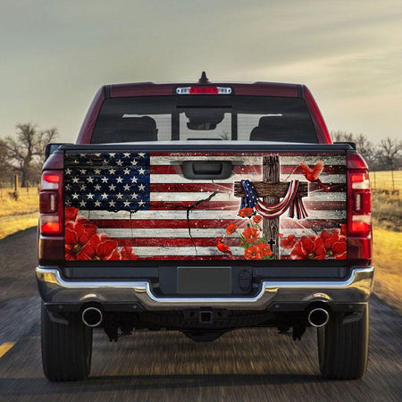 Jesus In American truck Tailgate Decal Sticker Wrap Mother's Day Father's Day Camping Hunting Wrap Decals For Trucks
