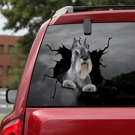 [ld0263-snf-lad]-giant-schnauzer-crack-car-sticker-dogs-lover