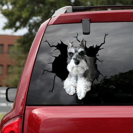 [ld0264-snf-lad]-giant-schnauzer-crack-car-sticker-dogs-lover