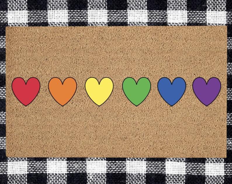 Pride Indoor Outdoor Doormat Floor Mat Funny Gift Ideas Love is