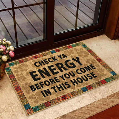 Check Ya Energy Puerto Rican Indoor And Outdoor Indoor Outdoor Doormat Floor Mat Funny Gift Ideas Warm House Gift Welcome Mat Birthday Gift For Puerto Rican Lovers