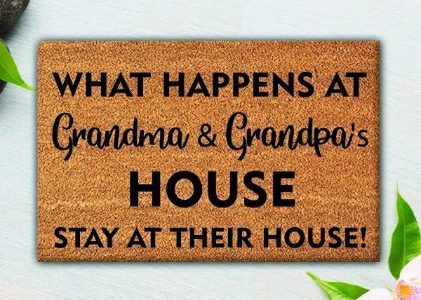 Funny Grandparent Gift What Happens at Grandma and Grandpa's