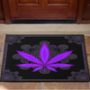 Purple Leaf Mandala Indoor and Outdoor Indoor Outdoor Doormat