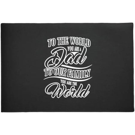 Father'S Day Dad You Are The World Funny Welcome Mat Housewarming Gift Home Decor Funny Indoor Outdoor Doormat Floor Mat Funny Gift Ideas