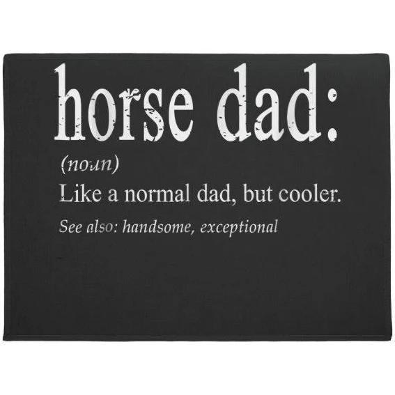 Funny and Cool Horse Dad Definition Welcome Mat Housewarming