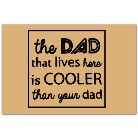 The Dad That Lives Here Indoor And Outdoor  Welcome Mat Housewarming Gift Home Decor Funny Gift Ideas