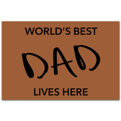 Worlds Best Dad Welcome Mat  Welcome Mat Housewarming Gift Home Decor Funny Indoor Outdoor Doormat Floor Mat Funny Gift Ideas Gift For Dad Lovers