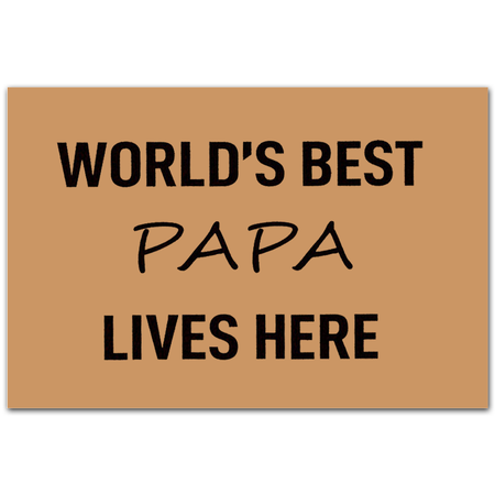 World Best Papa Indoor And Outdoor  Welcome Mat Housewarming Gift Home Decor Funny Indoor Outdoor Doormat Floor Mat Funny Gift Ideas Gift For Family Father Day Gift Ideas