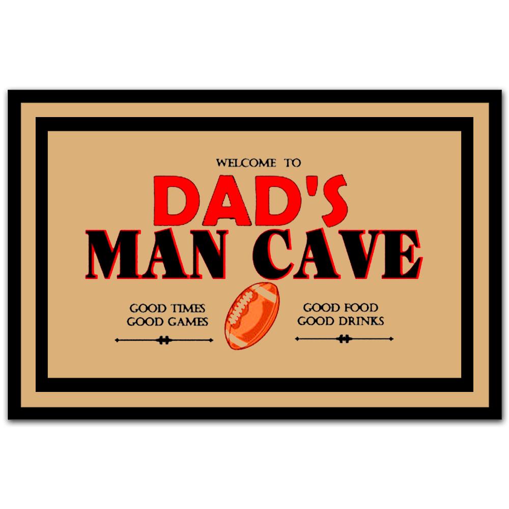 Dad'S Man Cave  Welcome Mat Housewarming Gift Home Decor Funny Indoor Outdoor Doormat Floor Mat Funny Gift Ideas Father Day Gift