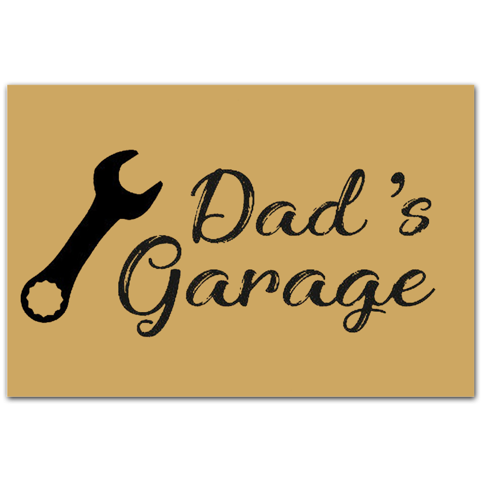 Dad's Garage Welcome Welcome Mat Housewarming Gift Home Decor
