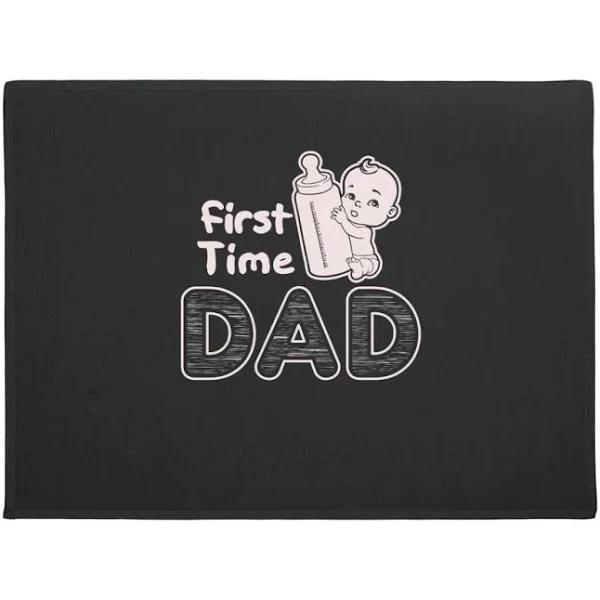 Father'S Day First Time Daddy  Floor Rug Housewarming Gift Home Living Home Decor Funny Indoor Outdoor Doormat Floor Mat Funny Gift Ideas