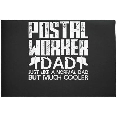 Postal Worker Dad  Funny Welcome Mat Housewarming Gift Home Decor Funny Indoor Outdoor Doormat Floor Mat Funny Gift Ideas