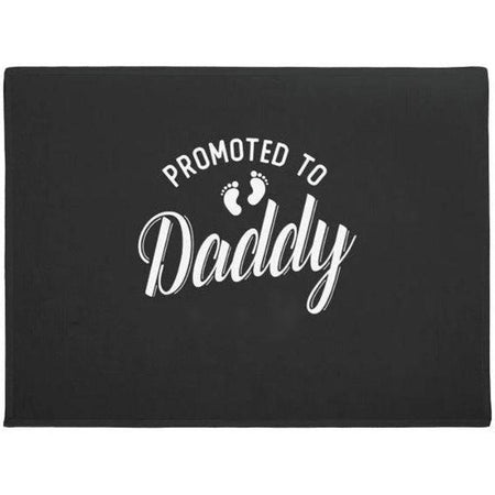 First Time Dad Promoted To Daddy  Welcome Mat Housewarming Gift Home Decor Funny Gift Ideas Gift For Dad Lovers
