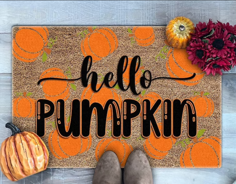 Hello Pumpkin Pumpkin Fall Autumn Thanksgiving Indoor Outdoor