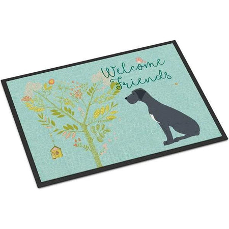 Welcome Friends Black Great Dane Dog Welcome Mat Housewarming Gift Home Decor Funny Indoor Outdoor Doormat Floor Mat Funny Gift Ideas Gift For Dog Lovers