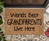 World's Best Grandparents Live Here Funny Indoor Outdoor Doormat