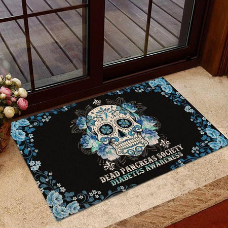 Dead Panceas Society Diabetes Awareness Indoor Outdoor Doormat Floor Mat Funny Gift Ideas Housewarming Gift Family Welcome Mat