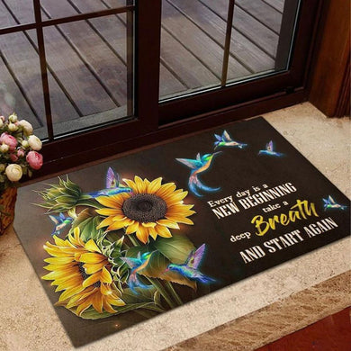 Memorial Sunflowers And Hummingbird Every Day Indoor And Outdoor Indoor Outdoor Doormat Floor Mat Funny Gift Ideas Warm House Gift Welcome Mat
